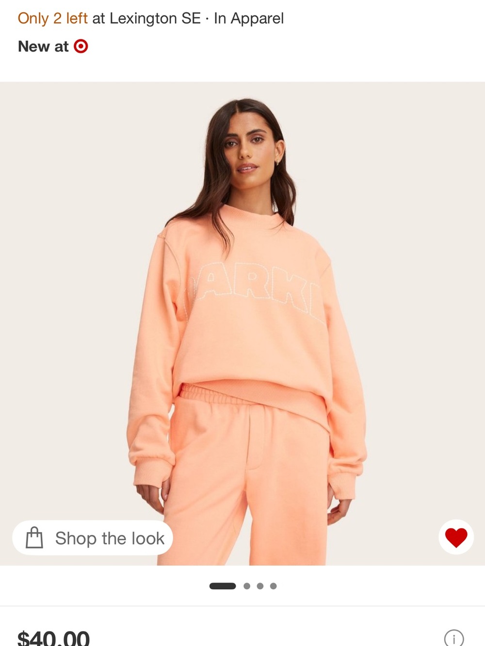 PARKE Peach Crewneck Sweatshirt